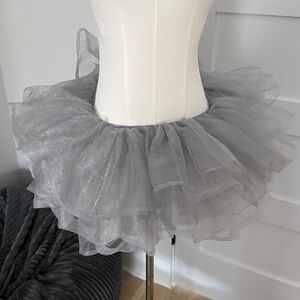 Party City Silver Tutu Skirt
